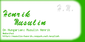 henrik musulin business card